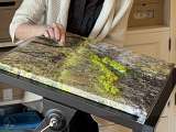 Travail en atelier sur parure de mur