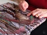 travail en atelier sur parure de mur