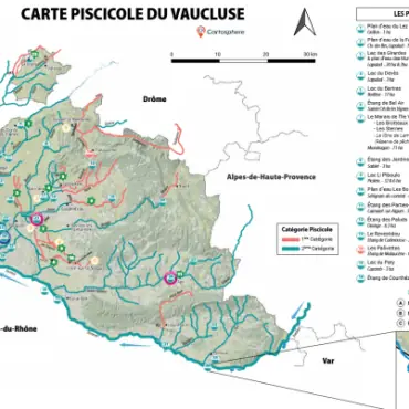 Carte piscicole du Vaucluse