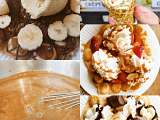 Bubble waffle, caramel beurre salé fait maison, glace à l'italienne