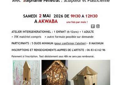 Atelier sculpture en bois recyclé !