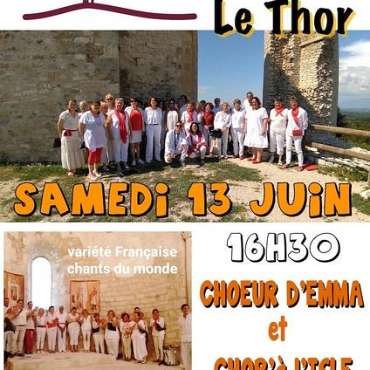 Le chœur d'EMMA et Chor'à L'Isle  au Château de Thouzon