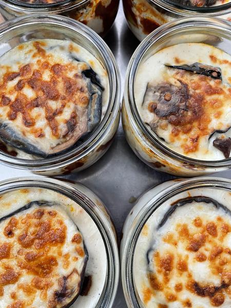 Joue de boeuf façon moussaka en bocaux