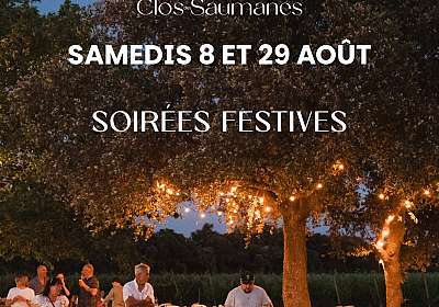 Soirée festive face aux vignes