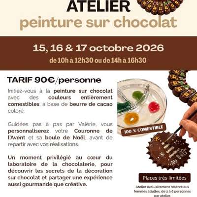 Atelier peinture sur chocolat