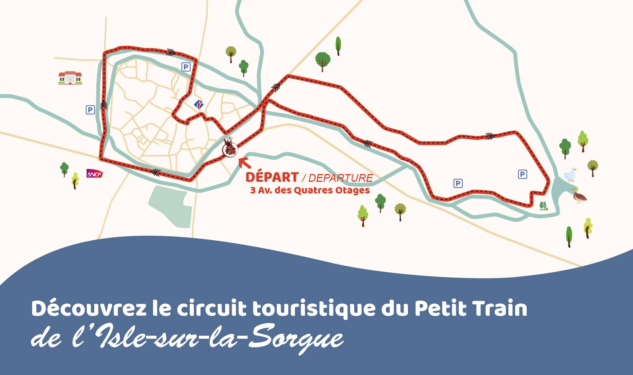 carte du circuit du petit train
